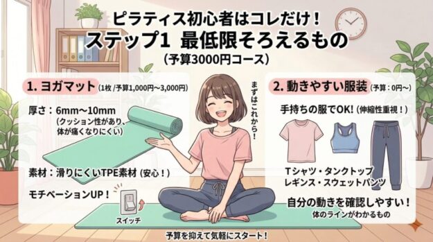 ステップ１：まずはコレだけ！最低限そろえるもの（予算3000円コース）