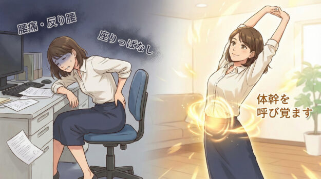 腰痛・反り腰──座りっぱなしで眠った体幹を呼び覚ます